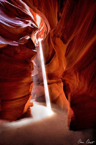 Sun Shining Through Canyon VI Black Ornate Wood Framed Art Print with Double Matting by Drost, David