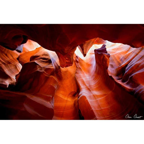 Sun Shining Through Canyon VII Black Modern Wood Framed Art Print by Drost, David