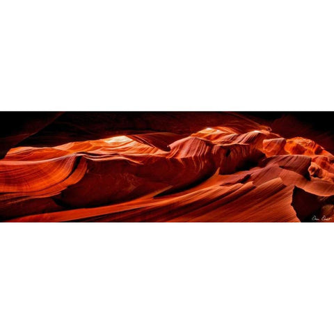 Sun Shining Through Canyon VIII White Modern Wood Framed Art Print by Drost, David