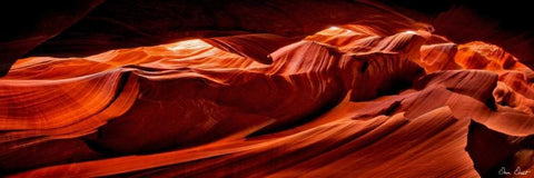 Sun Shining Through Canyon VIII White Modern Wood Framed Art Print with Double Matting by Drost, David