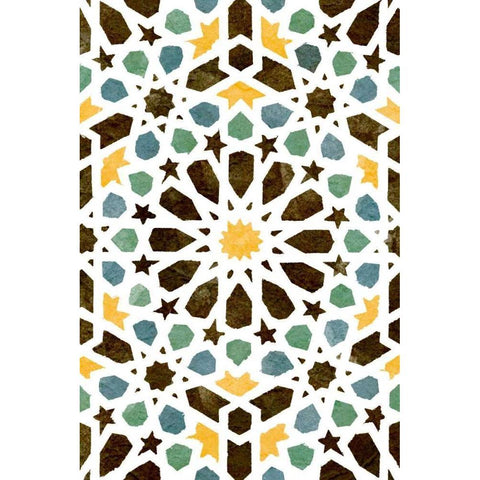 Zellige Board I White Modern Wood Framed Art Print by Saunders, Alonzo