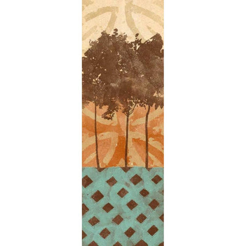 Tribal Trio I Gold Ornate Wood Framed Art Print with Double Matting by Saunders, Alonzo