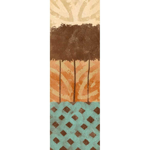 Tribal Trio II Gold Ornate Wood Framed Art Print with Double Matting by Saunders, Alonzo