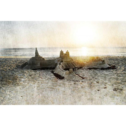 Sand Castle I Black Modern Wood Framed Art Print by Chandler, Sharon