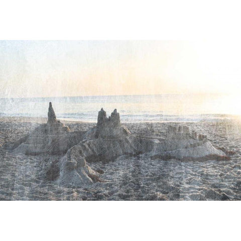 Sand Castle II Black Modern Wood Framed Art Print by Chandler, Sharon