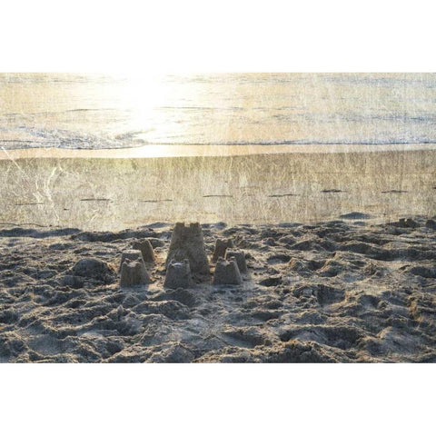 Sand Castle III Black Modern Wood Framed Art Print by Chandler, Sharon