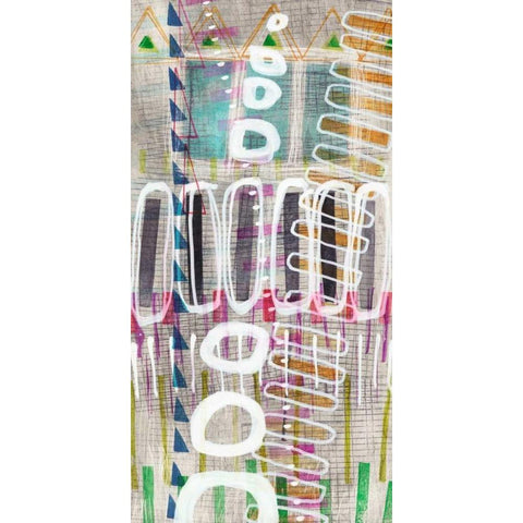 Tribal One II White Modern Wood Framed Art Print by Galapon, Nikki