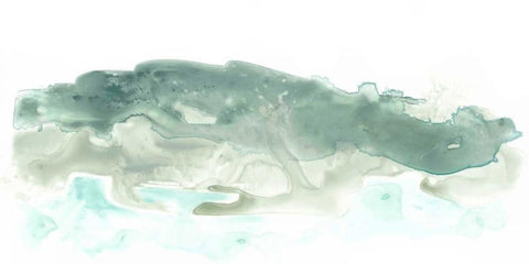 Liquid Landscape I Black Ornate Wood Framed Art Print with Double Matting by Vess, June Erica