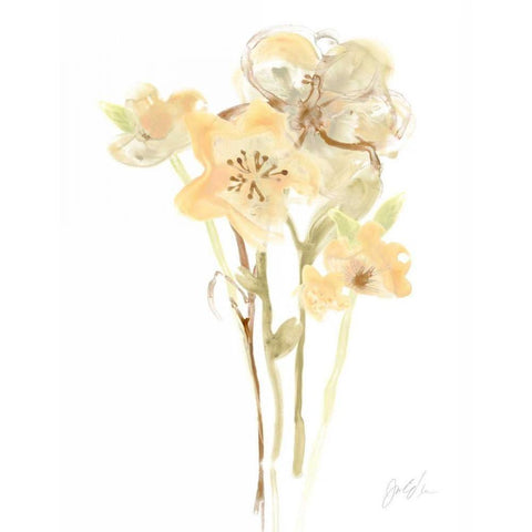 Apricot Dusk I Gold Ornate Wood Framed Art Print with Double Matting by Vess, June Erica