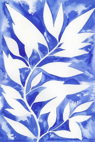 Ink Blot Vine II White Modern Wood Framed Art Print with Double Matting by Popp, Grace