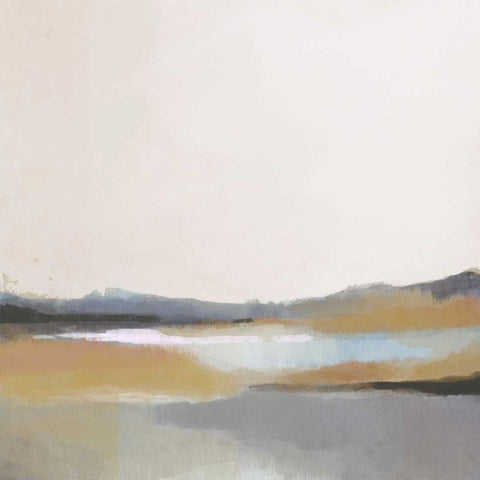 Grey Dunes II White Modern Wood Framed Art Print by Jerry, Alison