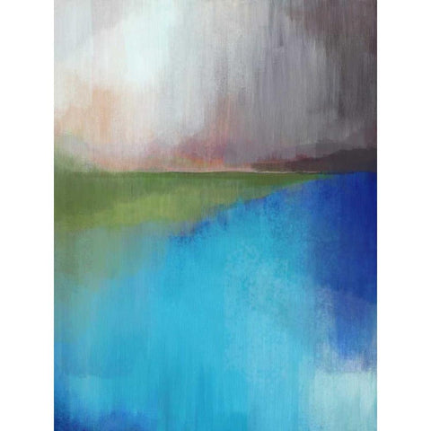 Peaks Bay II Black Modern Wood Framed Art Print by Jerry, Alison