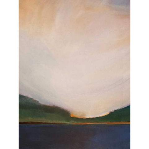 Sunset by the Lake I White Modern Wood Framed Art Print by Jerry, Alison