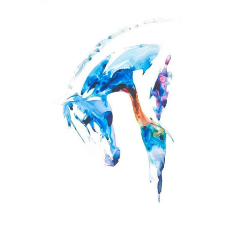 Blue Agate II Black Modern Wood Framed Art Print with Double Matting by Chapman, Julie T.