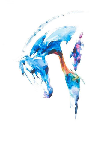 Blue Agate II Black Ornate Wood Framed Art Print with Double Matting by Chapman, Julie T.