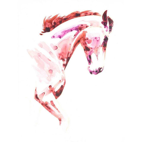 Garnet Horse I White Modern Wood Framed Art Print by Chapman, Julie T.