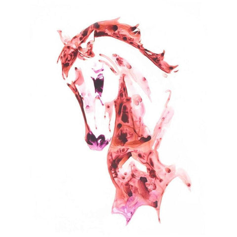 Garnet Horse II White Modern Wood Framed Art Print by Chapman, Julie T.