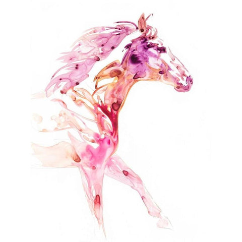 Garnet Horse IV White Modern Wood Framed Art Print by Chapman, Julie T.