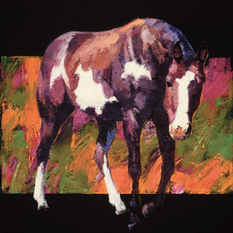 Color Square III Black Modern Wood Framed Art Print with Double Matting by Chapman, Julie T.