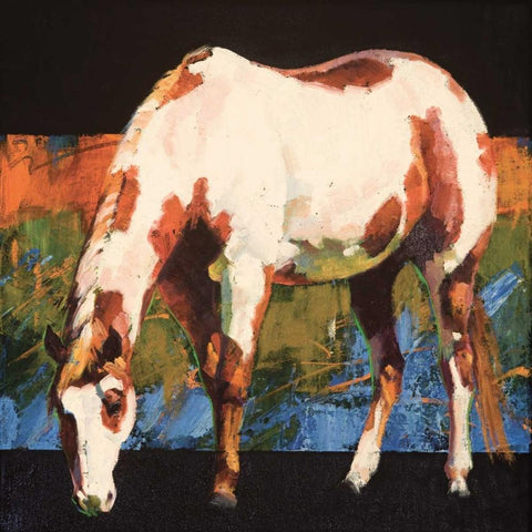 Color Square IV Black Ornate Wood Framed Art Print with Double Matting by Chapman, Julie T.