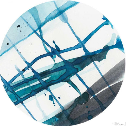 Geo Logic II White Modern Wood Framed Art Print with Double Matting by Stramel, Renee W.