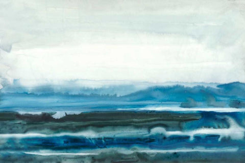 Lake Country I Black Ornate Wood Framed Art Print with Double Matting by Stramel, Renee W.