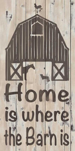 Home and Farm I Black Ornate Wood Framed Art Print with Double Matting by Saunders, Alonzo