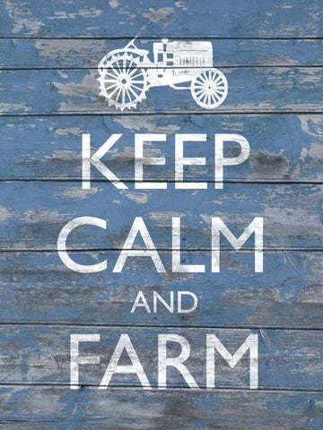 Keep Calm and Farm I Black Ornate Wood Framed Art Print with Double Matting by Saunders, Alonzo