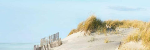 Beachscape I White Modern Wood Framed Art Print with Double Matting by McLoughlin, James