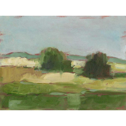 Rolling Pasture I White Modern Wood Framed Art Print by Harper, Ethan