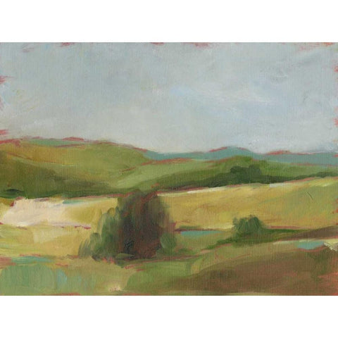 Rolling Pasture II White Modern Wood Framed Art Print by Harper, Ethan