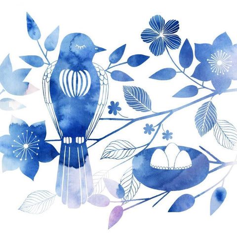 Avian Twilight III Black Modern Wood Framed Art Print with Double Matting by Popp, Grace