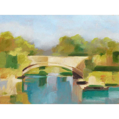 Park Bridge I Black Modern Wood Framed Art Print with Double Matting by Harper, Ethan