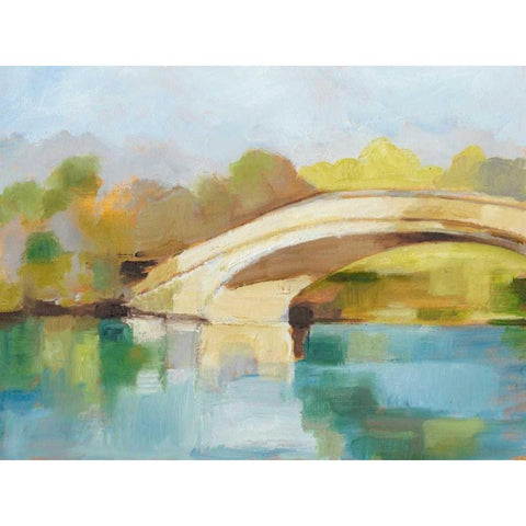 Park Bridge II White Modern Wood Framed Art Print by Harper, Ethan