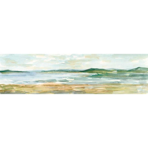 Panoramic Seascape I Gold Ornate Wood Framed Art Print with Double Matting by Harper, Ethan