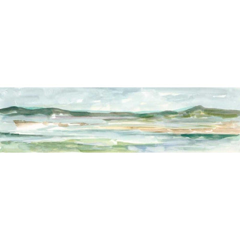 Panoramic Seascape II Black Modern Wood Framed Art Print with Double Matting by Harper, Ethan