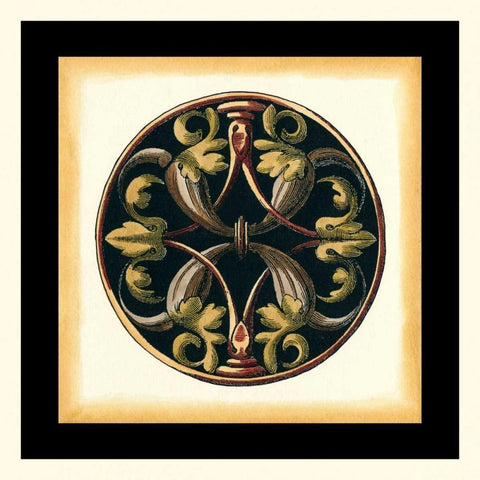 Small Ornamental Accents I Black Ornate Wood Framed Art Print with Double Matting by Vision Studio