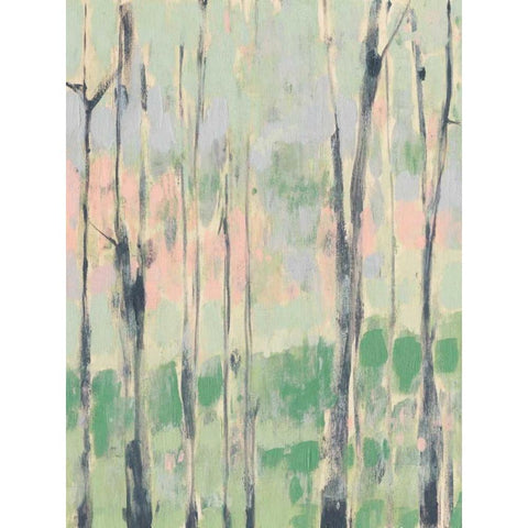 Pastels in the Trees I Black Modern Wood Framed Art Print with Double Matting by Goldberger, Jennifer