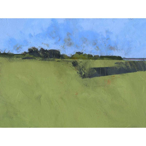 Riverfront Trees Black Modern Wood Framed Art Print by Bailey, Paul