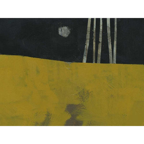 Five Trunks and the Moon White Modern Wood Framed Art Print by Bailey, Paul