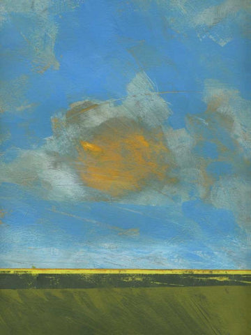 June Sky Black Ornate Wood Framed Art Print with Double Matting by Bailey, Paul