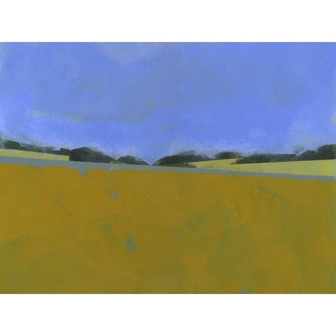 Distant Flax Gold Ornate Wood Framed Art Print with Double Matting by Bailey, Paul