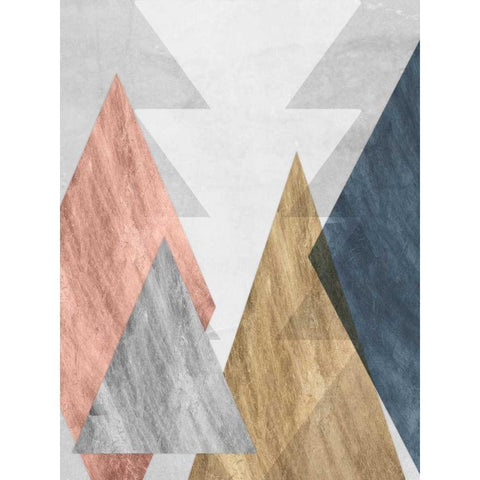 Peaks II White Modern Wood Framed Art Print by Goldberger, Jennifer