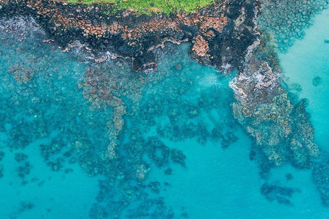 Custom Hawaii View IV White Modern Wood Framed Art Print with Double Matting by Mead, Adam