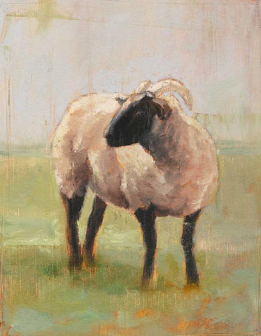 Away from the Flock II White Modern Wood Framed Art Print with Double Matting by Harper, Ethan