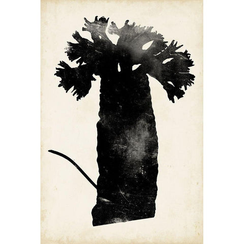 Fern Silhouette II Black Modern Wood Framed Art Print by Vision Studio