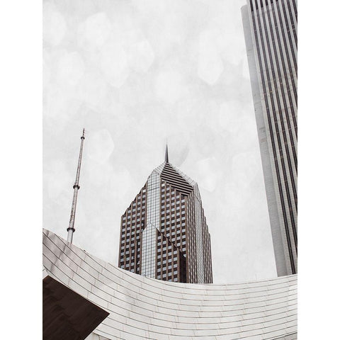 Chicago Monotone I Black Modern Wood Framed Art Print by Quintero, Sonja