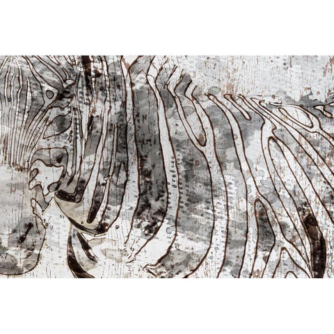 Zebra Mix White Modern Wood Framed Art Print by Orlov, Irena