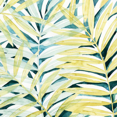 Sunlit Palms I Gold Ornate Wood Framed Art Print with Double Matting by Popp, Grace