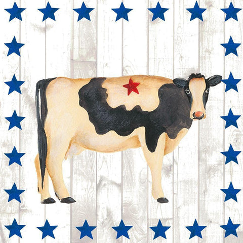 Americana Animals III Black Modern Wood Framed Art Print with Double Matting by Moore, Regina